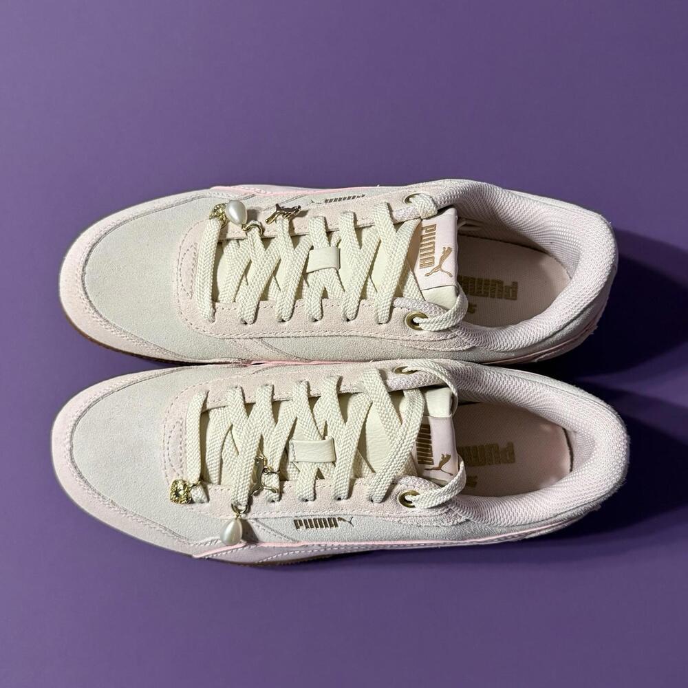 PUMA Bella Donna White Pink Sneakers Shoes 405012 01 Size Women 8.5 - Picture 5 of 7